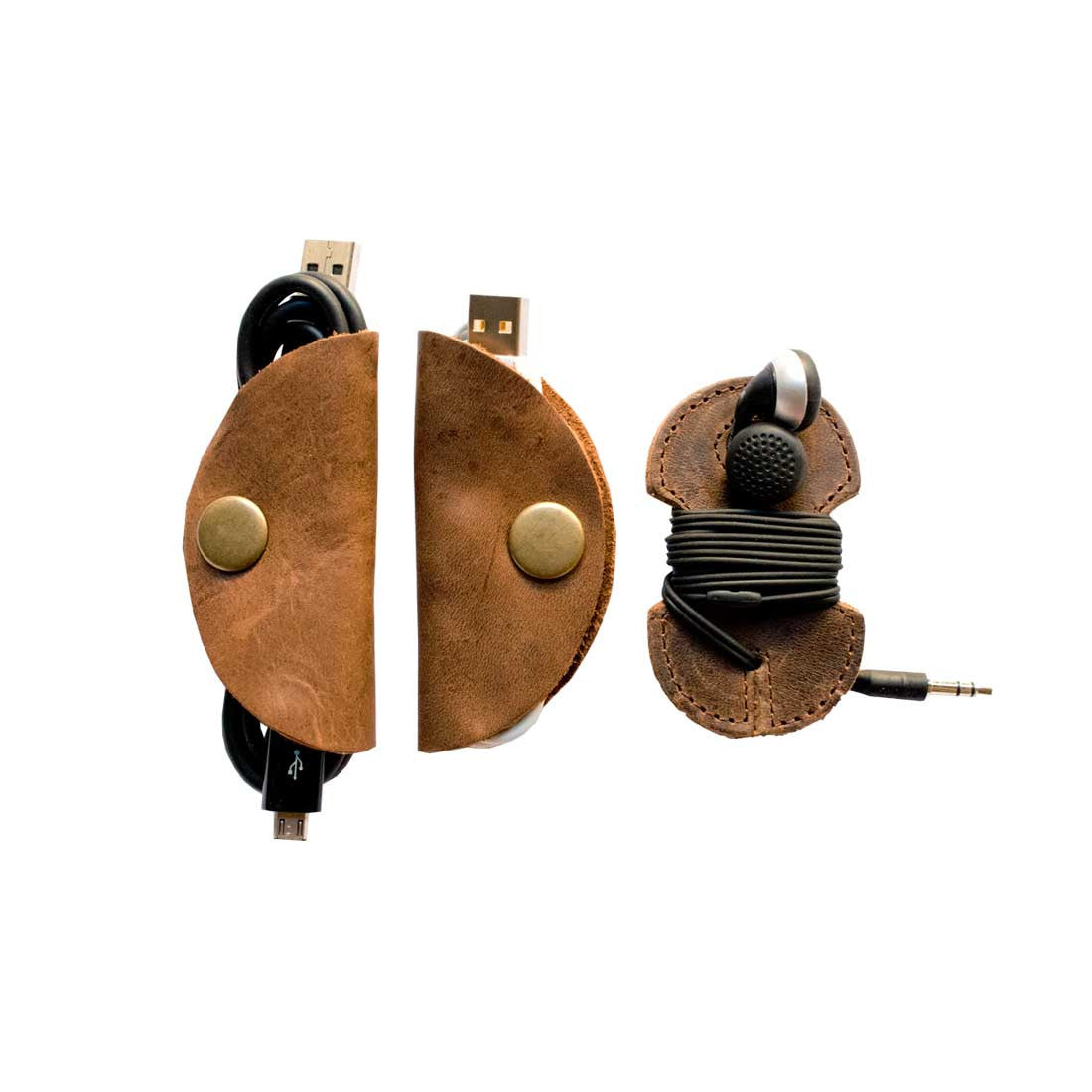 Cord Clam & Headphone Wrap (3-pack) - Stockyard X 'The Leather Store'