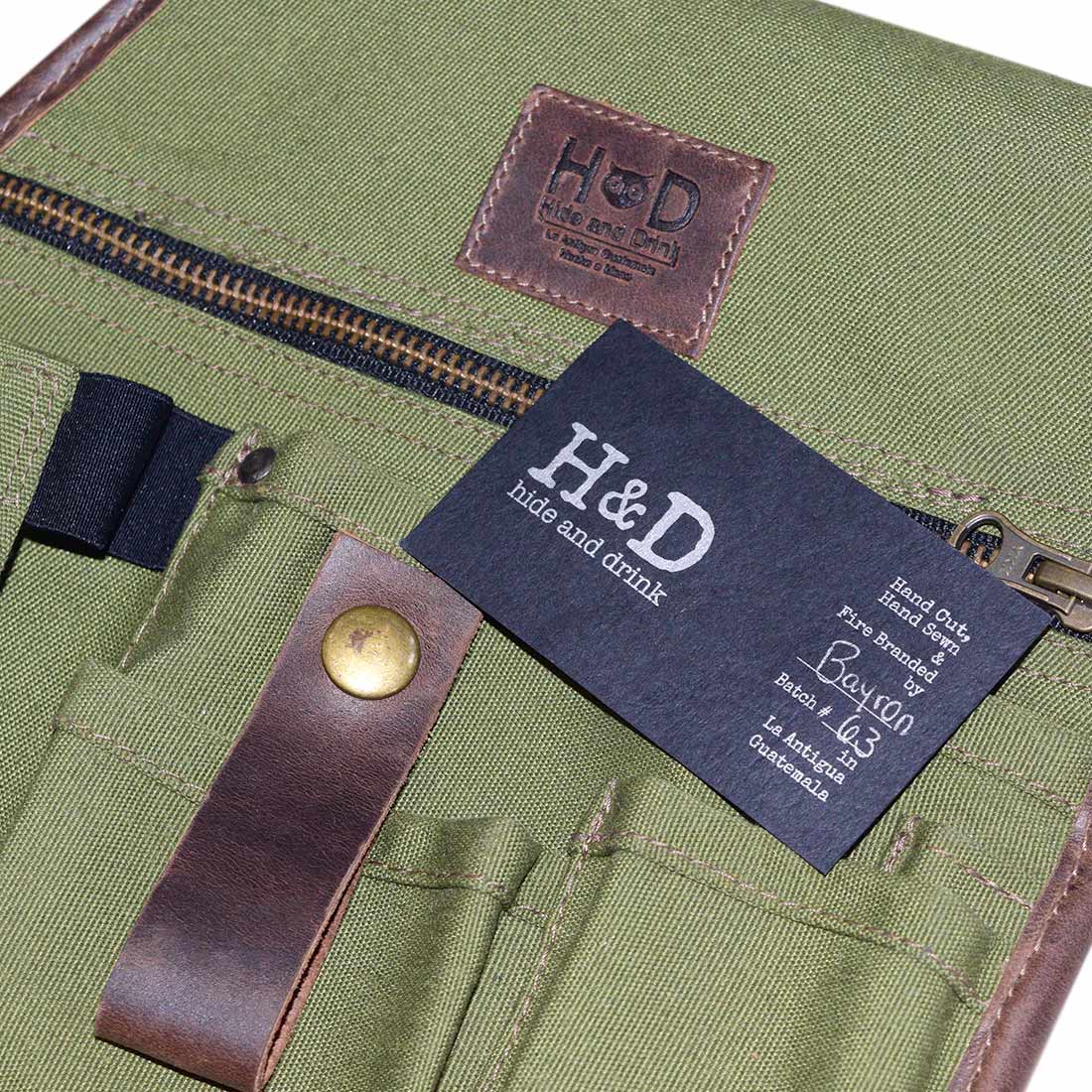 Gardening Tool Belt Olive - Stockyard X 'The Leather Store'
