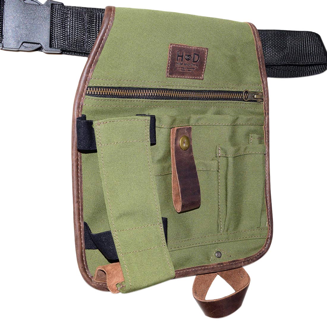 Gardening Tool Belt Olive - Stockyard X 'The Leather Store'