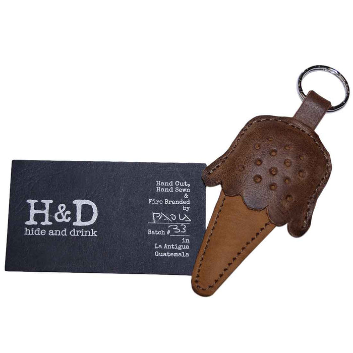 Chocolate Ice Cream Keychain - Stockyard X 'The Leather Store'