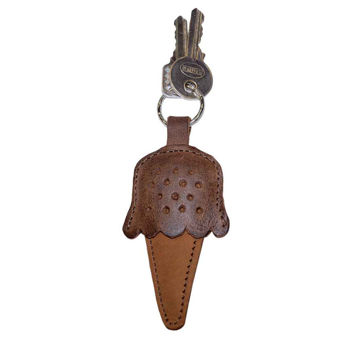 Chocolate Ice Cream Keychain - Stockyard X 'The Leather Store'