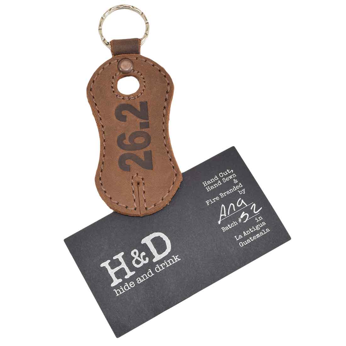 Marathon Runner's 26.2 Keychain Ring - Stockyard X 'The Leather Store'