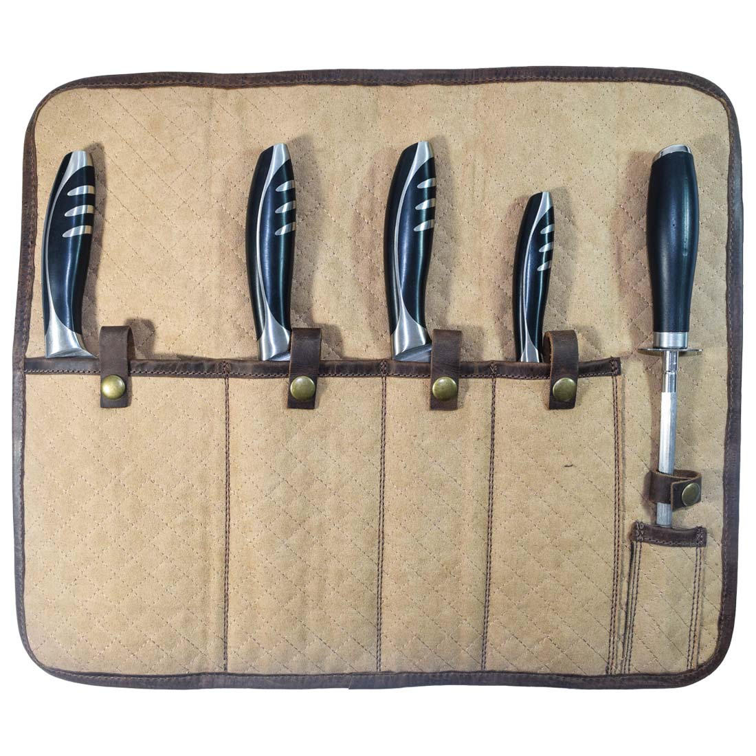 Knife Roll (5 Pockets) - Stockyard X 'The Leather Store'