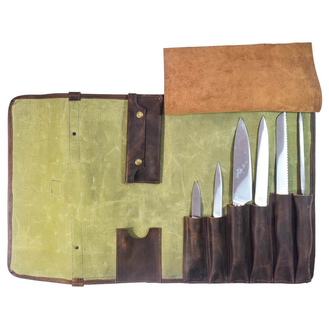 Knife Roll (8 Pockets) - Stockyard X 'The Leather Store'