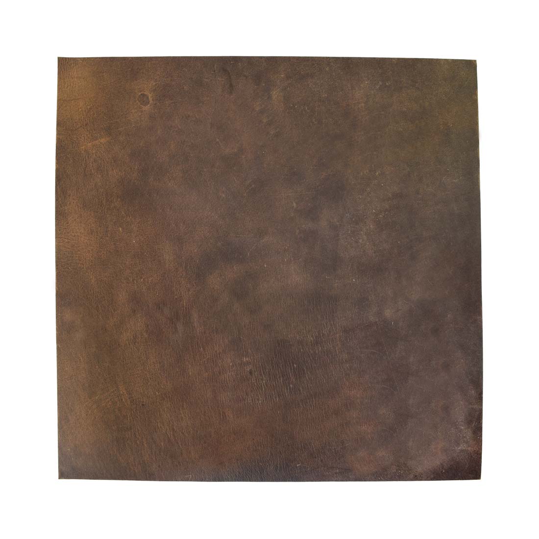 A rich brown Full Grain Leather Square for Crafts (12 x 12 in.) perfect for tooling and DIY projects. By Hide & Drink, known for their small batch production, hand cut and hand sewn artisan quality, made in La Antigua Guatemala & Oaxaca Mexico.