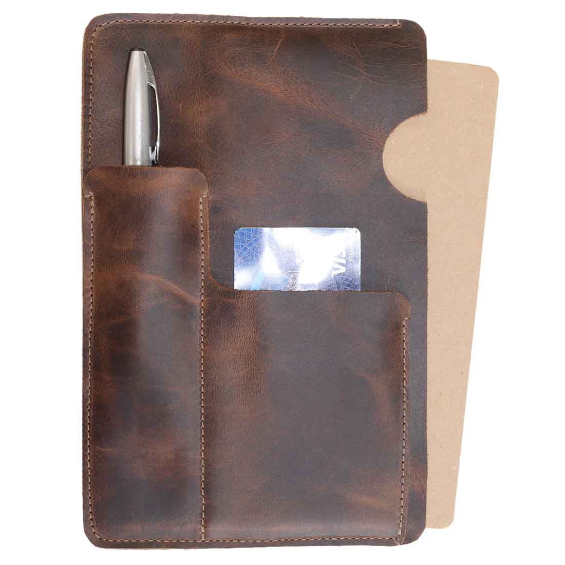 Notebook Sleeve & Knife Holder (5 x 8.5 in.) (Notebook Not Included) - Stockyard X 'The Leather Store'