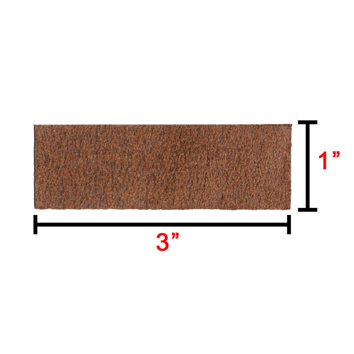 Leather Rectangular Shapes  1 x 3 in. (Set of 20)