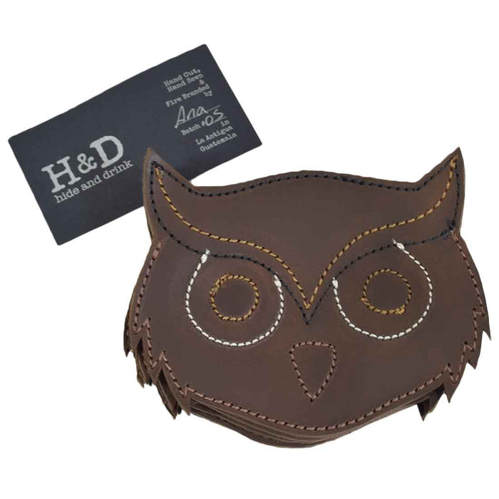 Wild Owl Coaster Set (6-Pack) - Stockyard X 'The Leather Store'