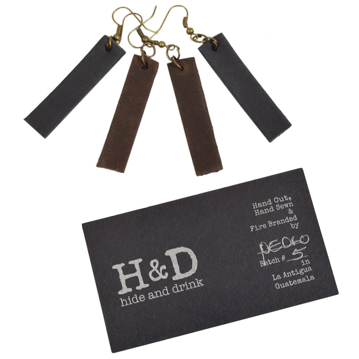 Antique Boho Rectangle Earrings - Stockyard X 'The Leather Store'