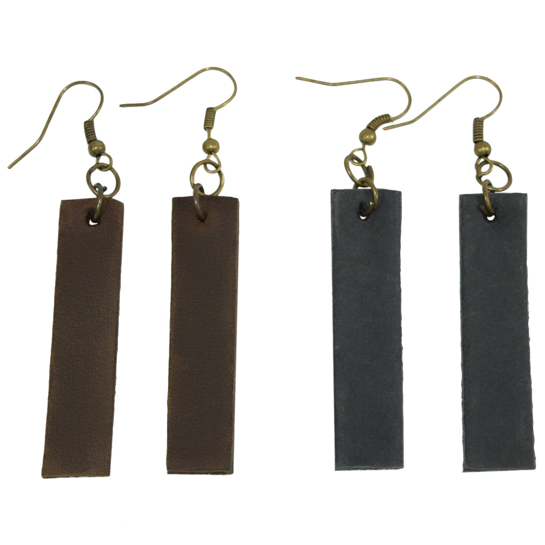 Antique Boho Rectangle Earrings - Stockyard X 'The Leather Store'