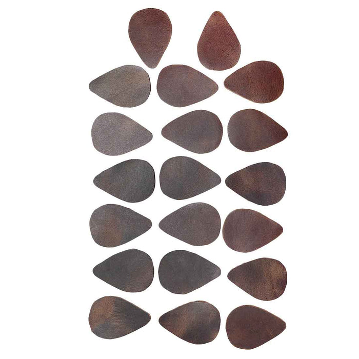 Leather Drop Shapes (Set of 20)
