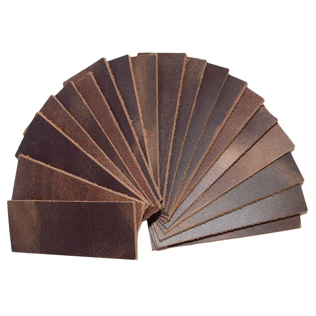 Leather Rectangular Shapes 1 x 3 in. (Set of 20) - Stockyard X 'The Leather Store'