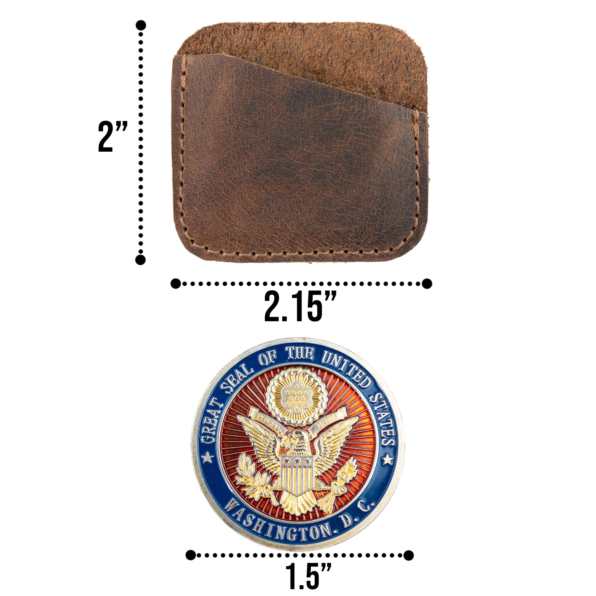 Squared Coin Case - Stockyard X 'The Leather Store'