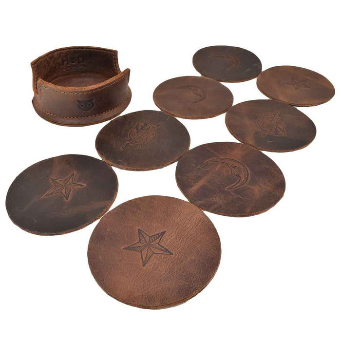 Symbol Coaster (8-Pack) - Stockyard X 'The Leather Store'