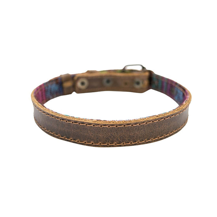Dog Collar With Mayan Lining - Stockyard X 'The Leather Store'