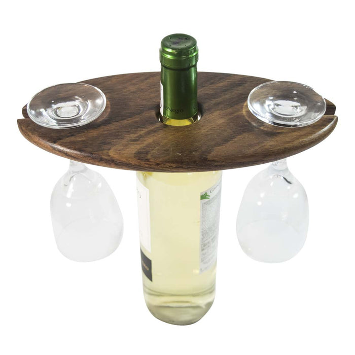 Oval Wine & Glass Holder - Stockyard X 'The Leather Store'